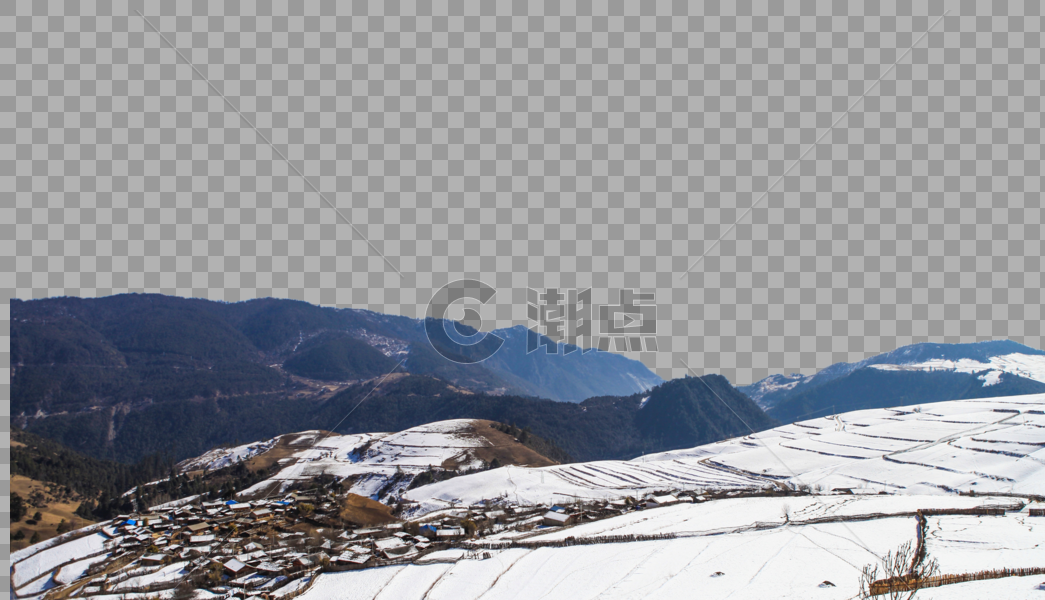 云南雪景图片素材免费下载