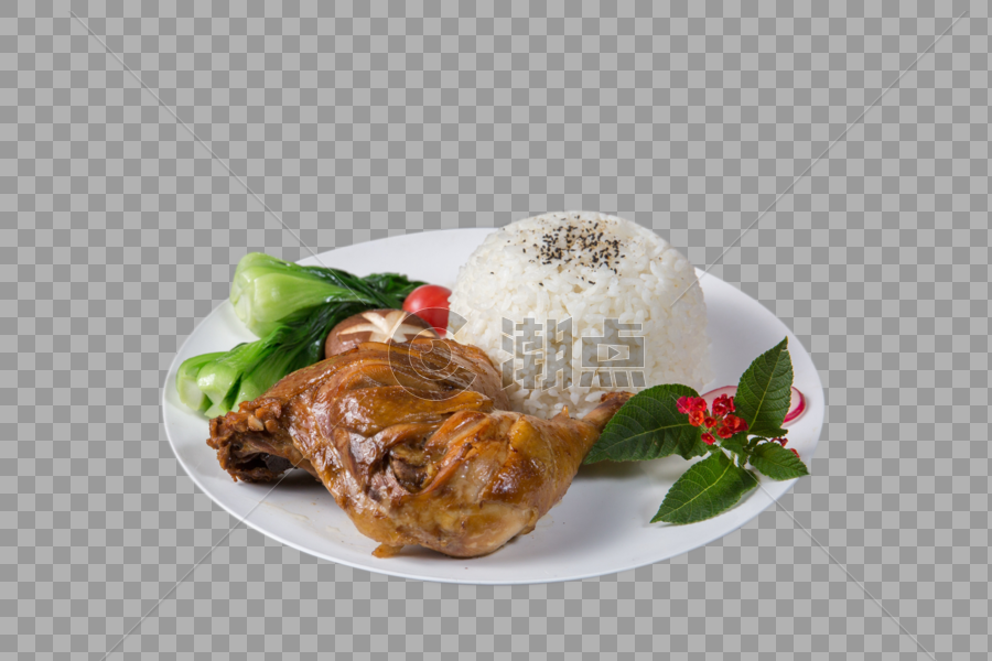 鸭腿米饭图片素材免费下载