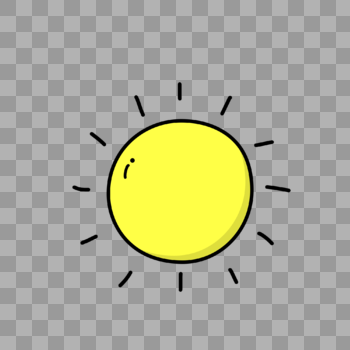 小太阳手绘图片素材免费下载
