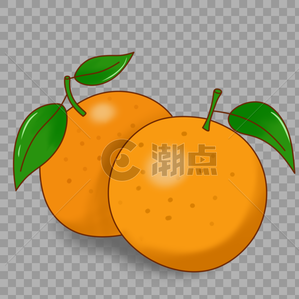 手绘卡通水果橙子图片素材免费下载
