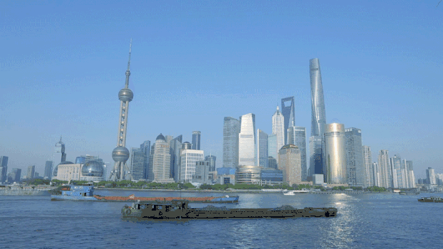 上海外滩东方明珠上海中心GIF图片素材免费下载