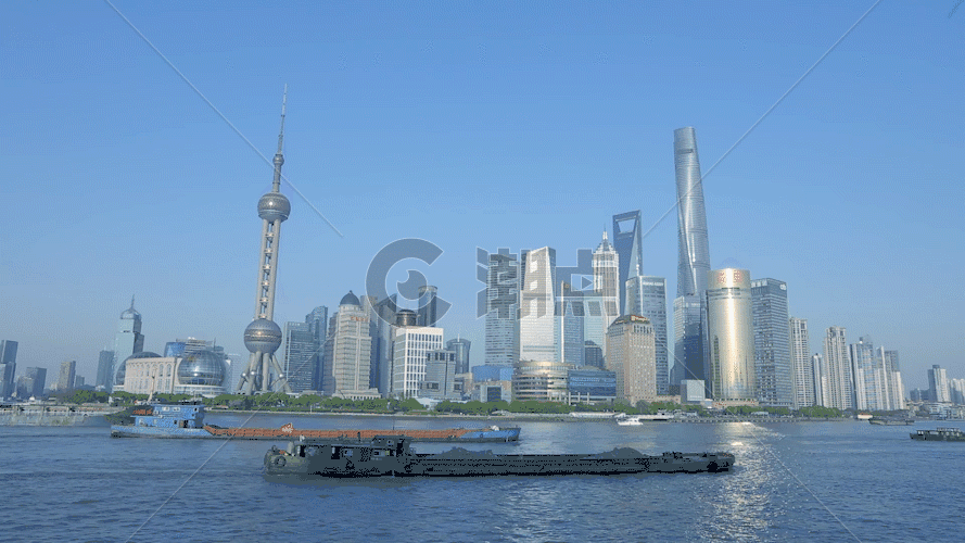 上海外滩东方明珠上海中心GIF图片素材免费下载