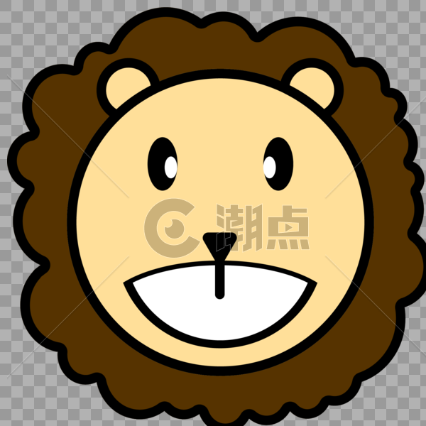 棕色狮子插画图片素材免费下载