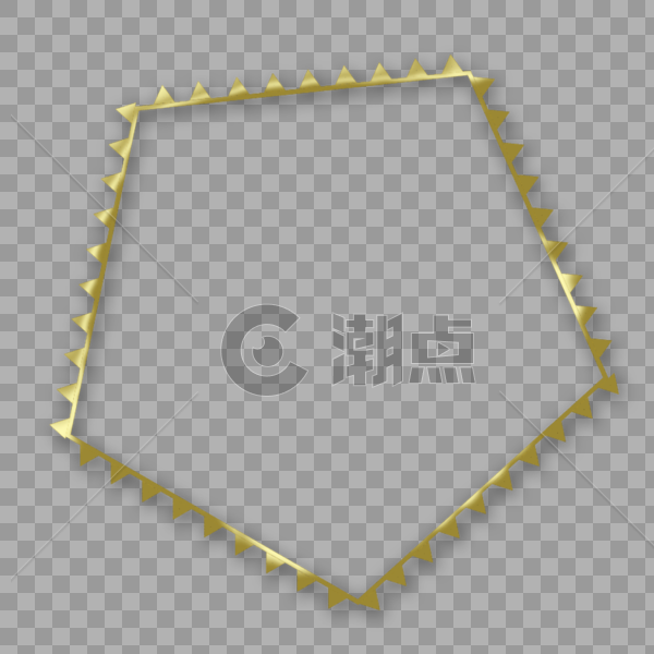 五边形三角装饰边框底纹图片素材免费下载