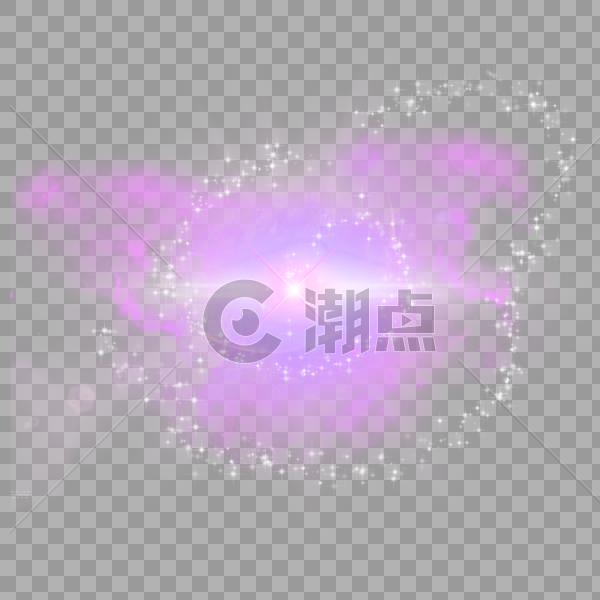 紫色星团特效图片素材免费下载