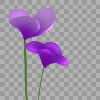 紫罗兰花元素图片素材免费下载
