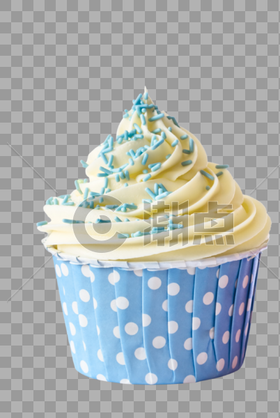 蓝色纸杯蛋糕图片素材免费下载