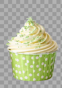 绿色纸杯蛋糕图片素材免费下载