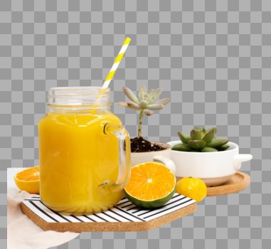 新鲜橘子和果汁图片素材免费下载