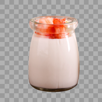 草莓果粒酸奶图片素材免费下载