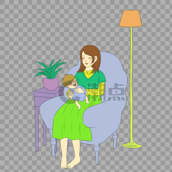 母亲节插画元素图片素材免费下载