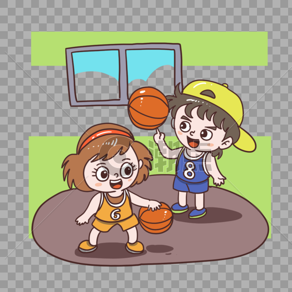打篮球的小朋友图片素材免费下载