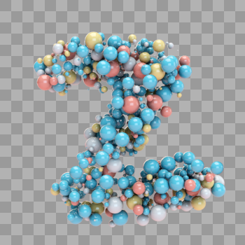 彩色气球构成字母Z图片素材免费下载