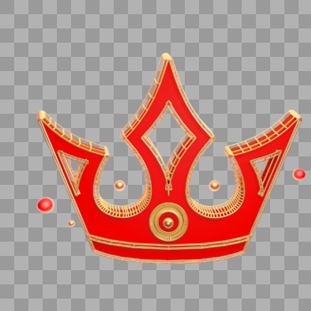 红色尊贵皇冠装饰插图图片素材免费下载