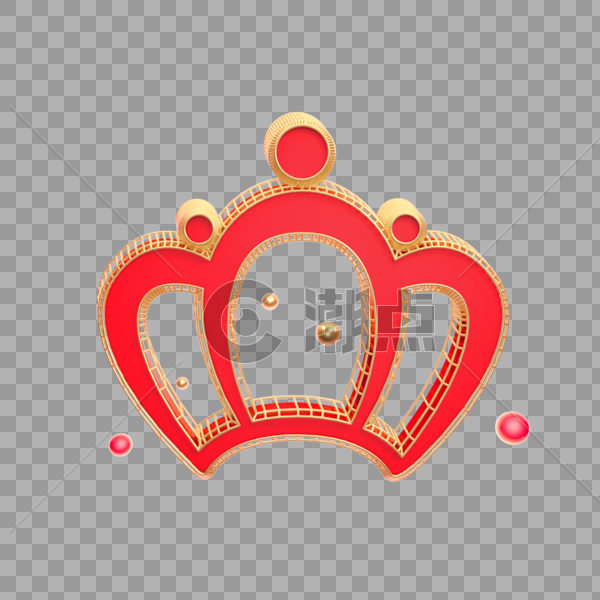 红色尊贵皇冠插图图片素材免费下载