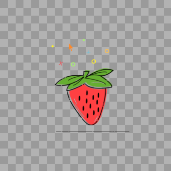 MBE风格夏季水果元素草莓图片素材免费下载