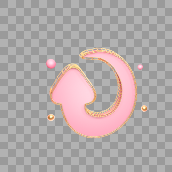 粉色环形箭头插图图片素材免费下载