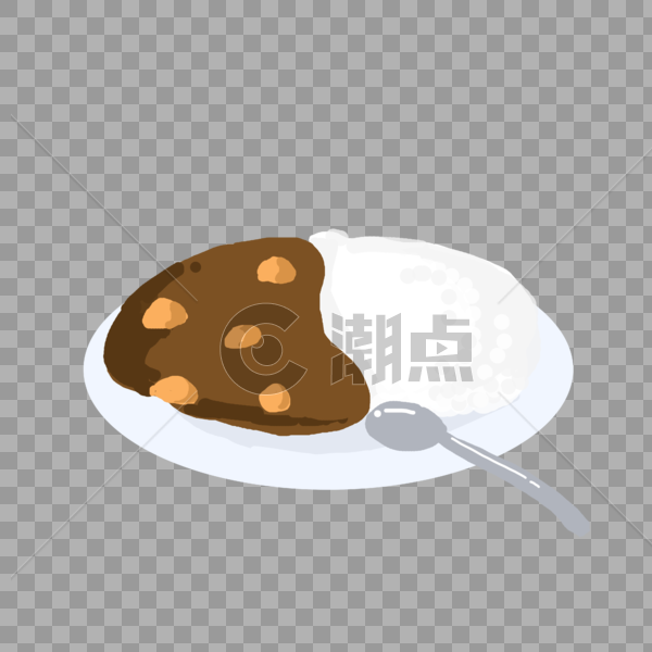咖喱饭美食日本料理卡通图片素材免费下载