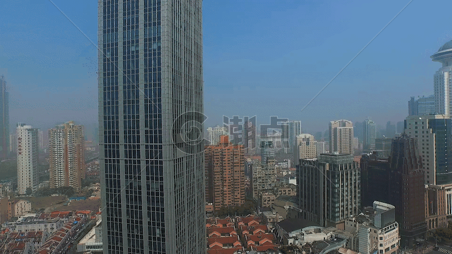 航拍上海建筑GIF图片素材免费下载