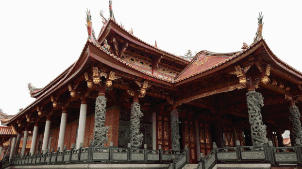 中国古建筑角楼GIF图片素材免费下载