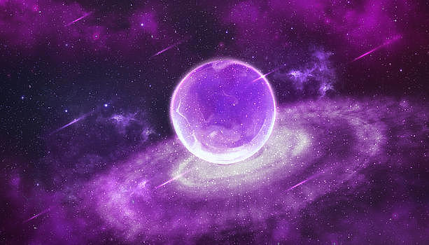 梦幻紫色星球图片素材免费下载