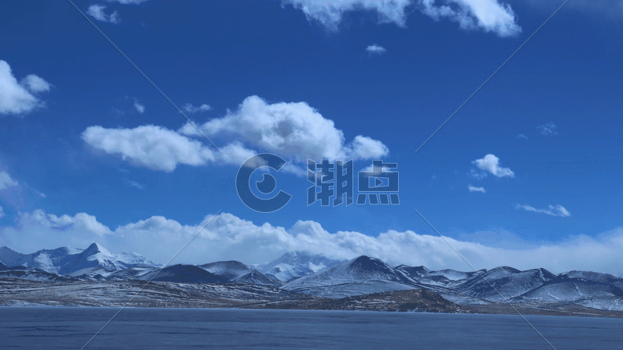 普莫雍错雪山延时GIF图片素材免费下载