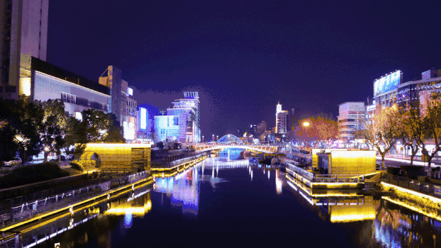 漂亮的城市夜景延时GIF图片素材免费下载