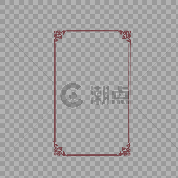 长方形中国风边框图片素材免费下载