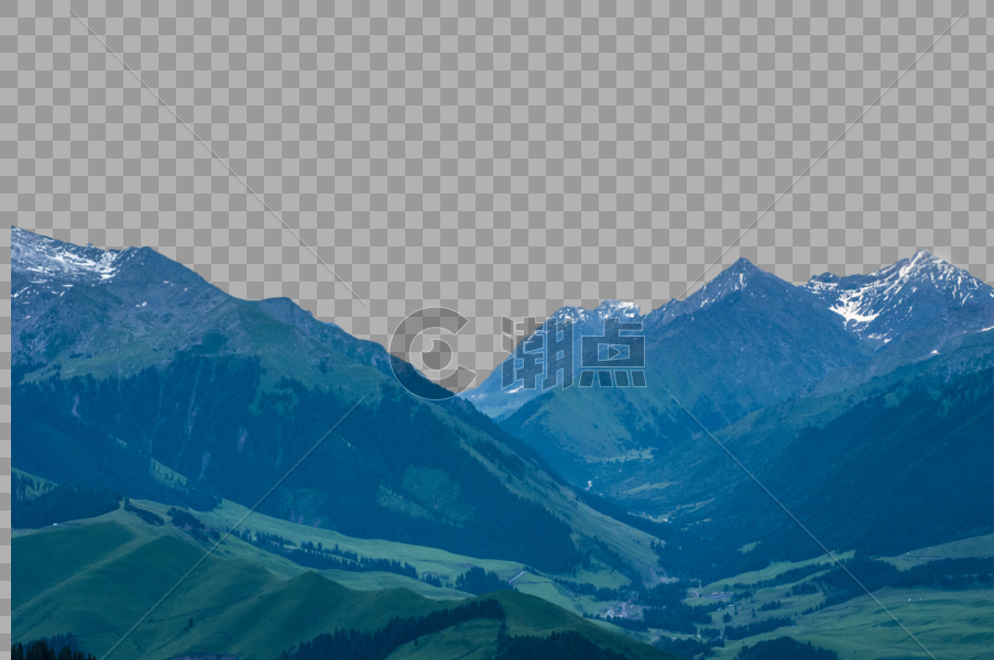 新疆天山山野雪峰图片素材免费下载