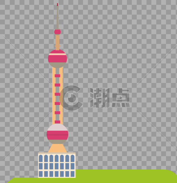 上海东方明珠插画图片素材免费下载