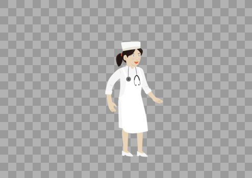 A矢量图白衣天使护士人员图片素材免费下载