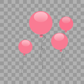 粉色气球图片素材免费下载