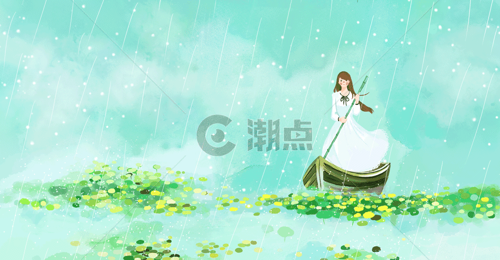夏天雨中划船GIFGIF动图1000*521图片素材免费下载-编号361357-潮点视频