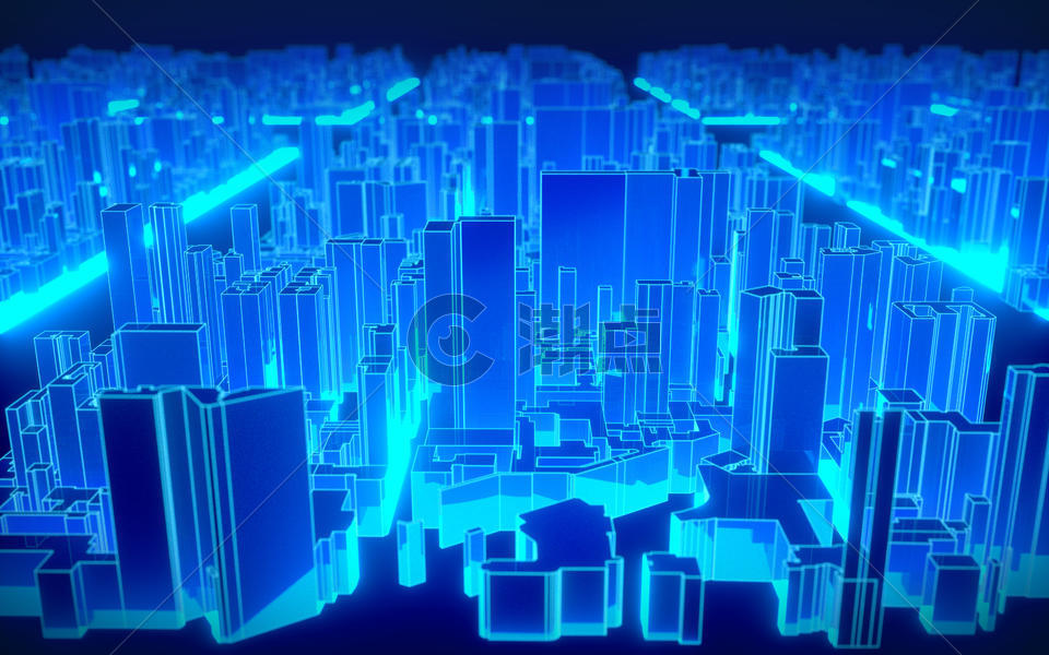 科技光线城市建筑空间图片素材免费下载