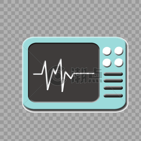 心电监护仪医疗卡通图片素材免费下载