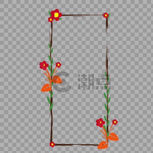 花朵边框图片素材免费下载