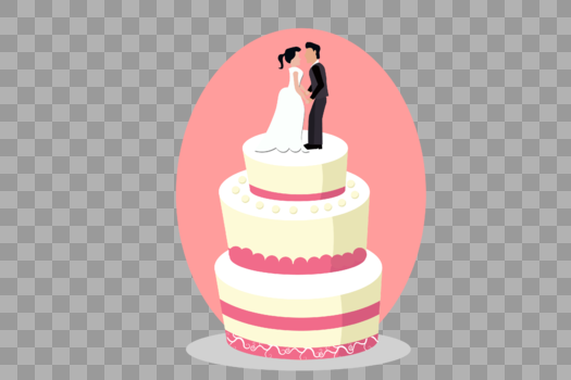 结婚蛋糕卡通素材图片素材免费下载