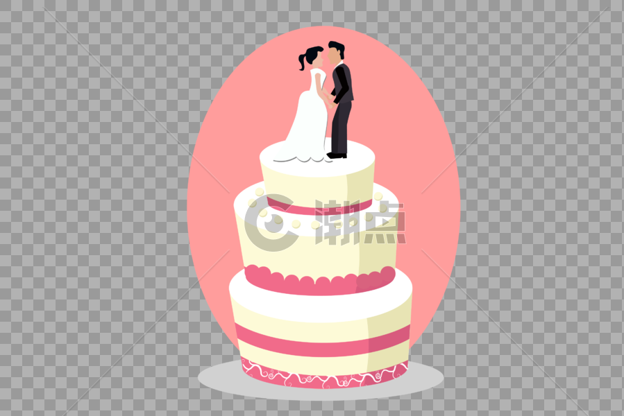 结婚蛋糕卡通素材图片素材免费下载