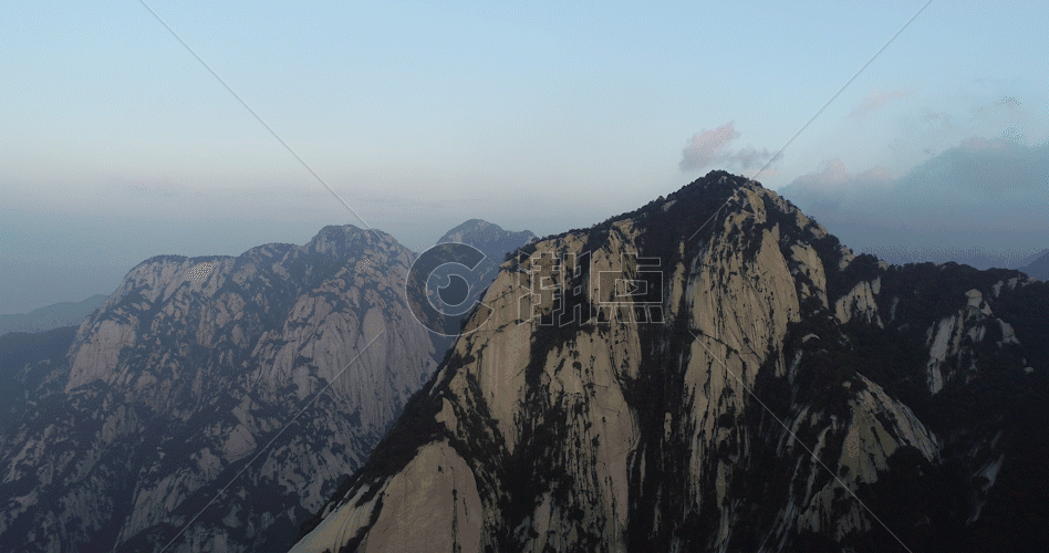 西岳华山航拍原始素材GIF图片素材免费下载
