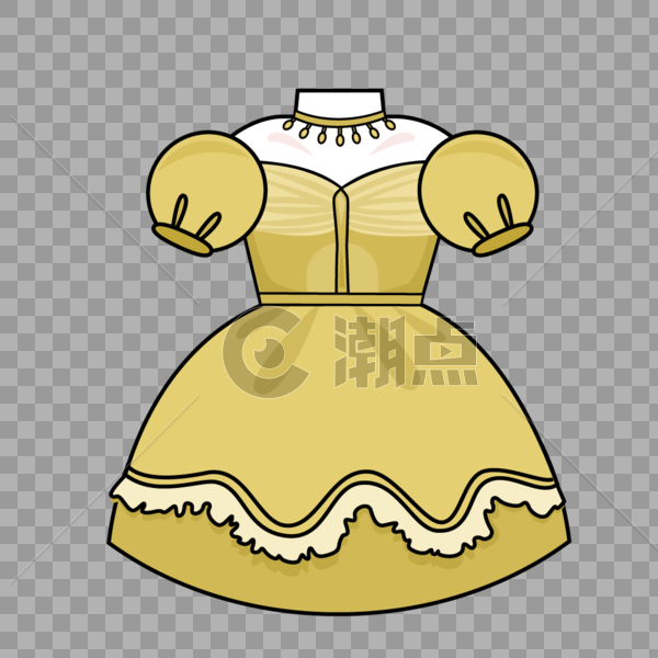 黄色lolita风格可爱小裙子图片素材免费下载
