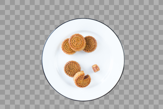 陶瓷盘子月饼美味图片素材免费下载