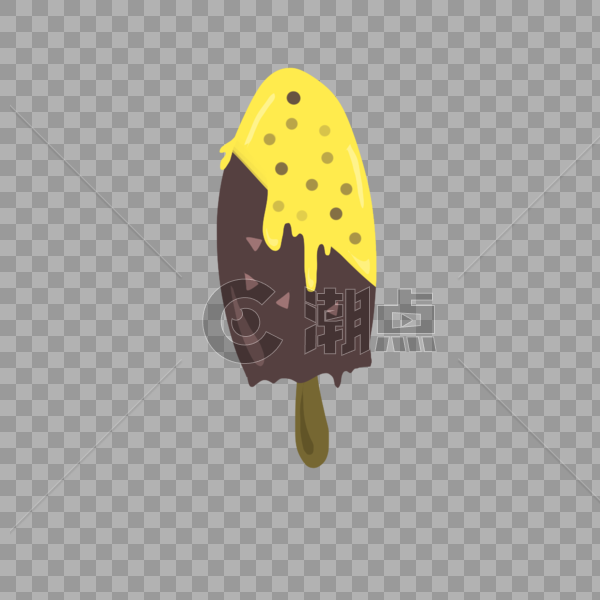 夏天主题清新好看的双拼巧克力水果冰淇淋图片素材免费下载