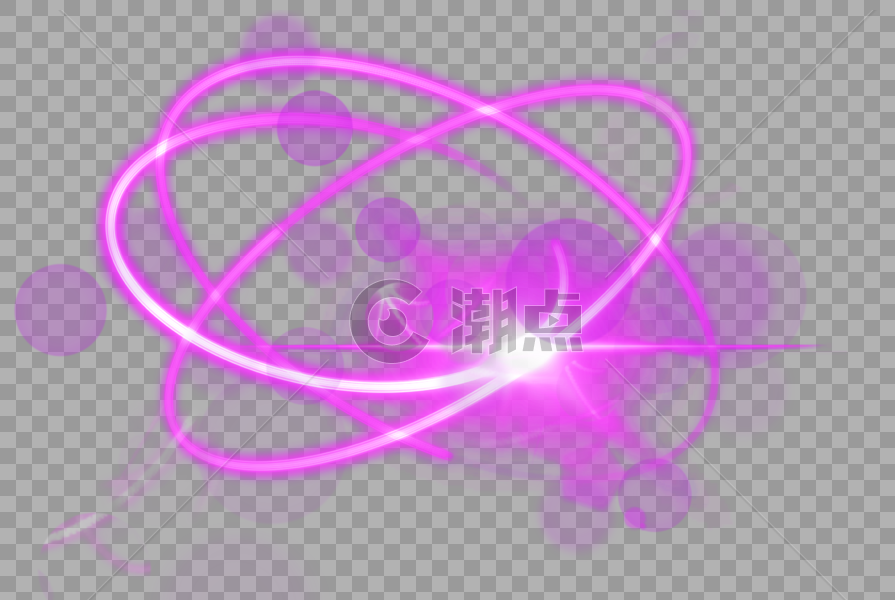 紫色圆形科技光效图片素材免费下载
