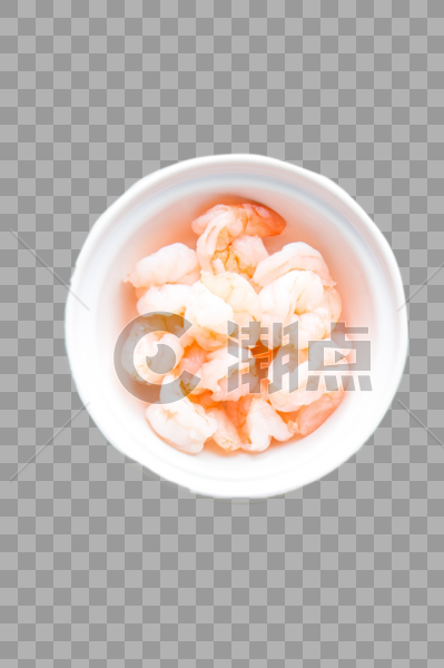 虾仁陶瓷白色碗图片素材免费下载