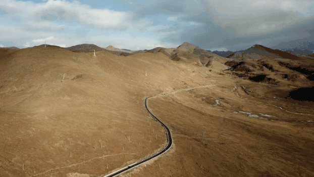 西藏米拉山口高清航拍原始GIF图片素材免费下载