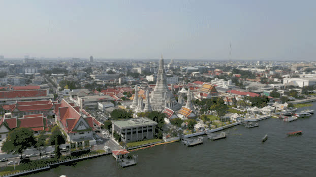 泰国曼谷湄公河寺庙宫殿GIF图片素材免费下载