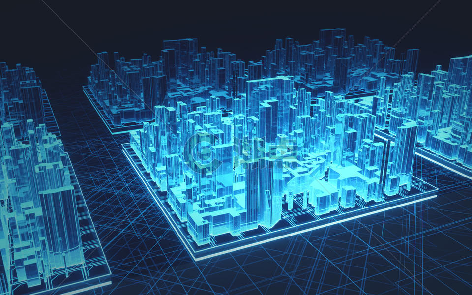 科技光线城市建筑空间图片素材免费下载