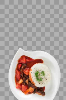 米饭牛肉西红柿美食图片素材免费下载