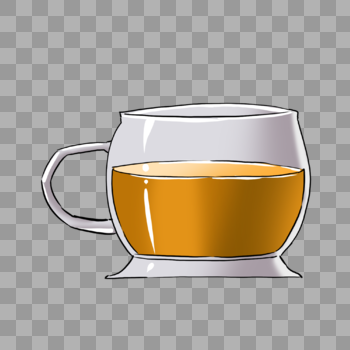 大杯黄色茶饮品图片素材免费下载