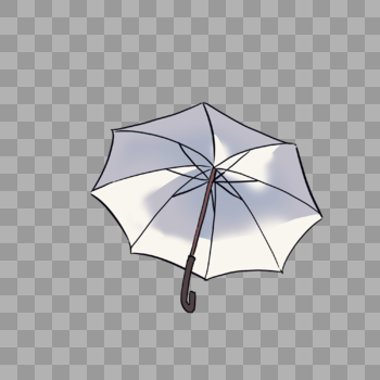 白色雨伞图片素材免费下载